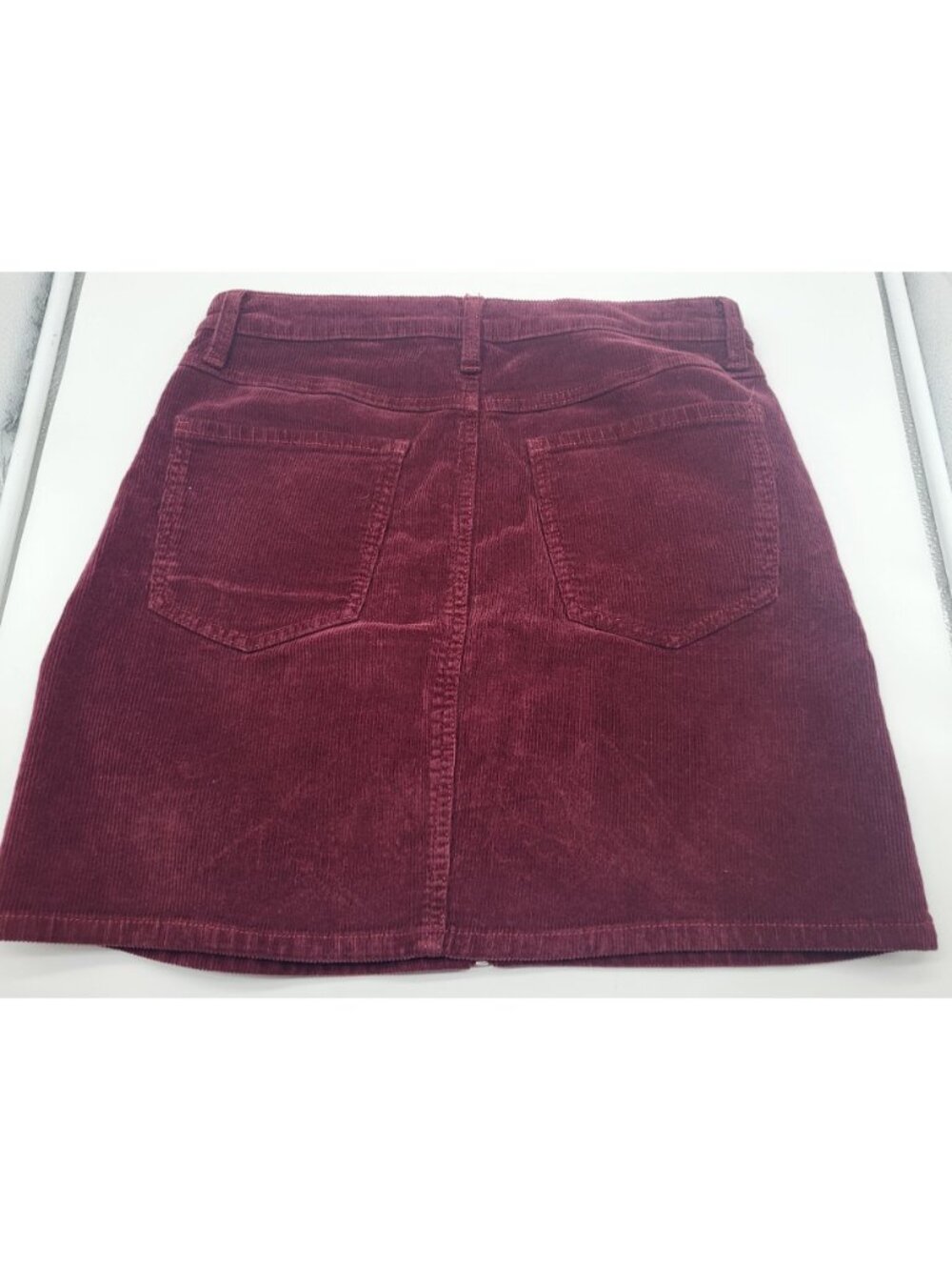 So Kohl's Junior Women's SZ 11 Corduroy Mini Skirt y2k clueless grunge Full Zip - Picture 6 of 8
